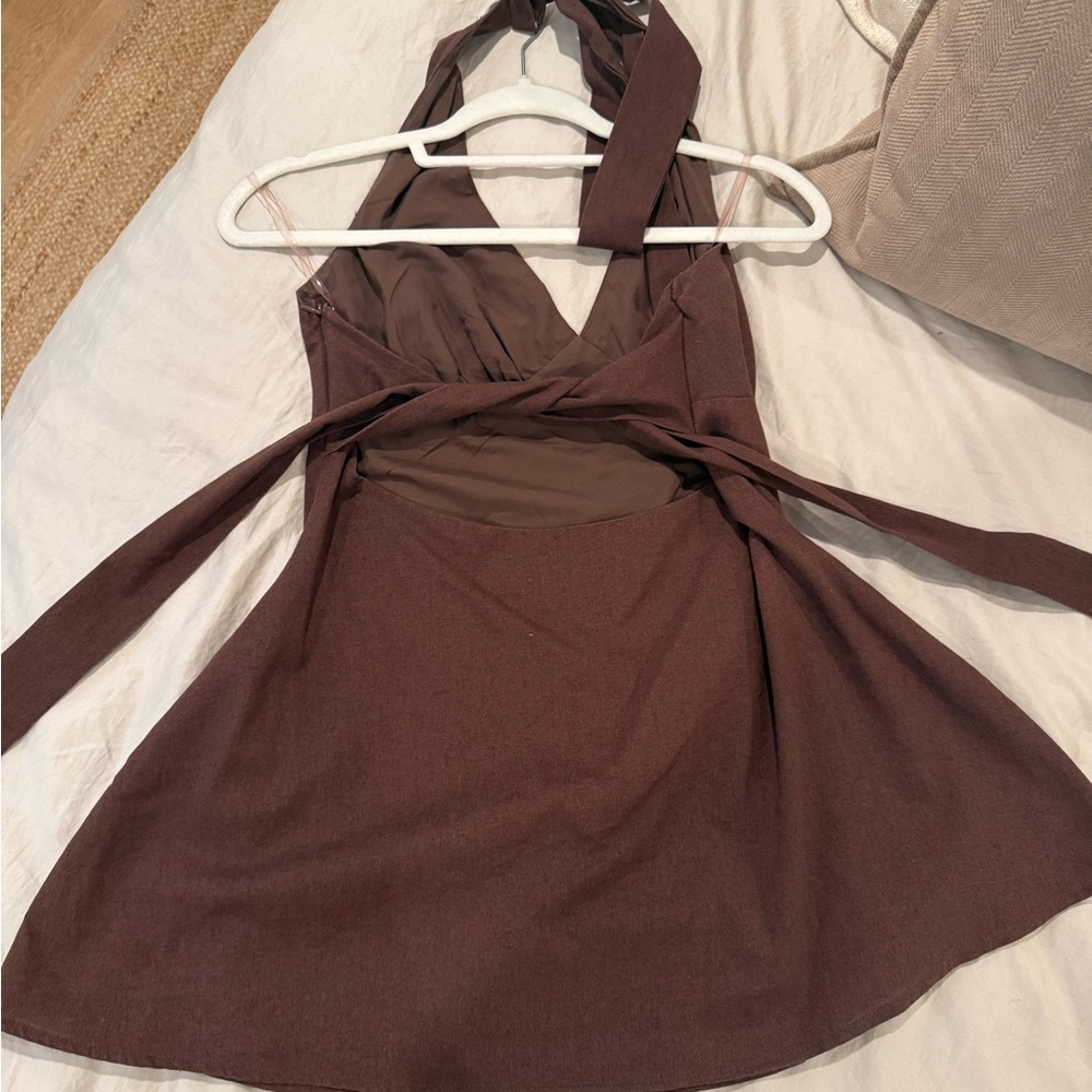 Peppermayo Brown Mini Dress - Picture 2 of 3